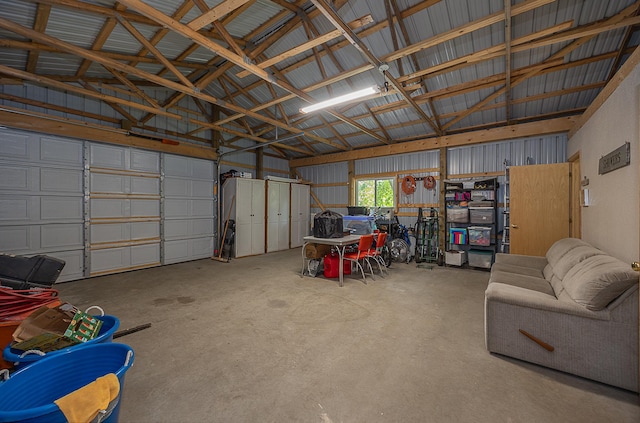1409 Wabedo Pass Rd NE, Longville, MN 56655 - garage with metal wall