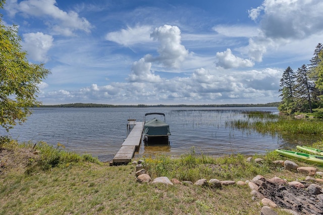 1409 Wabedo Pass Rd NE, Longville, MN 56655 - dock featuring a water view