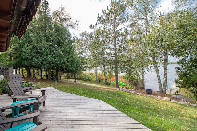 6823 Re Echo Ridge Dr NE, Remer, MN 56672 - wooden deck with a yard
