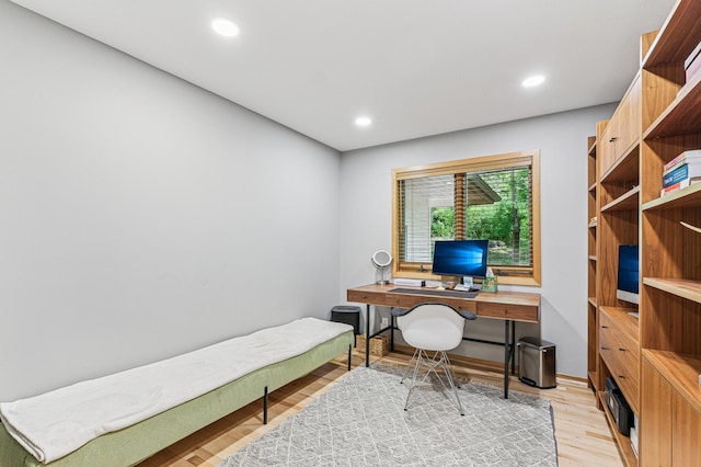 2665 Oriole Ave N, West Lakeland Twp, MN 55082 - office with light wood finished floors and recessed lighting
