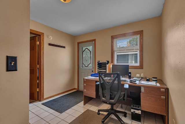 2007 8th St N, Saint Cloud, MN 56303 - office with light tile patterned floors and baseboards