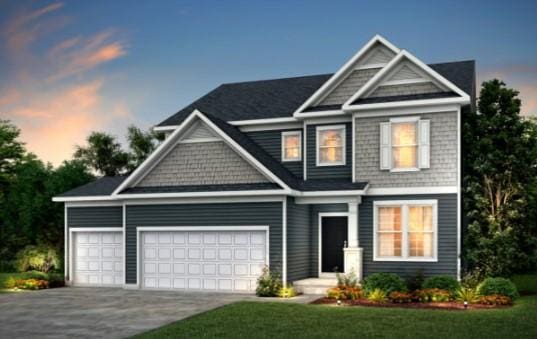 14580 106th Pl N, Maple Grove, MN 55369 - craftsman inspired home featuring driveway, an attached garage, and a front yard
