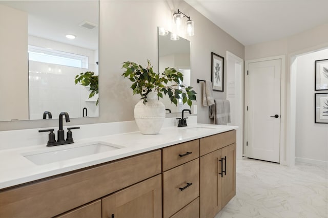 14625 105th Pl N, Maple Grove, MN 55369 - full bath featuring double vanity and marble look tiles