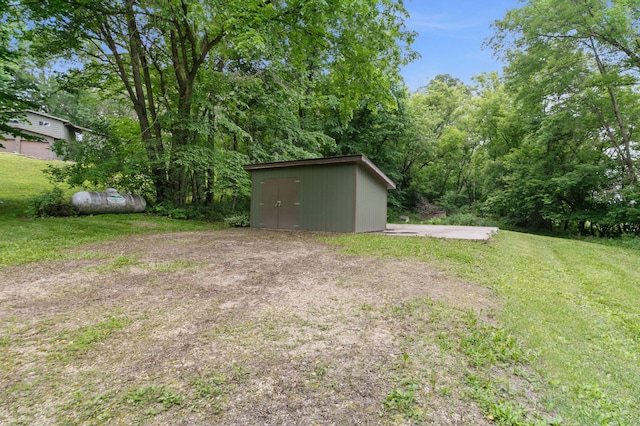 N7775 920th St, River Falls, WI 54022 - view of grassy yard with a shed