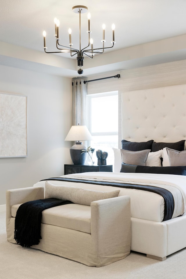 14705 105th Pl N, Maple Grove, MN 55369 - carpeted bedroom with a chandelier