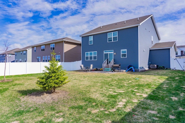 830 Foxglove Ter, Waconia, MN 55387 - back of property with a patio and central AC unit