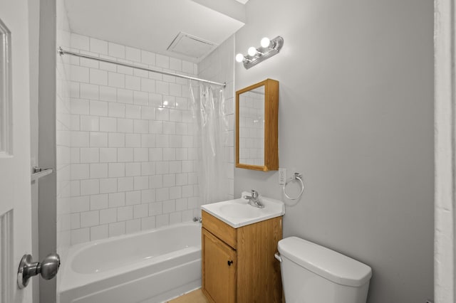 3400 Elliot Ave S, Minneapolis, MN 55407 - full bath with vanity, shower / tub combo, and toilet