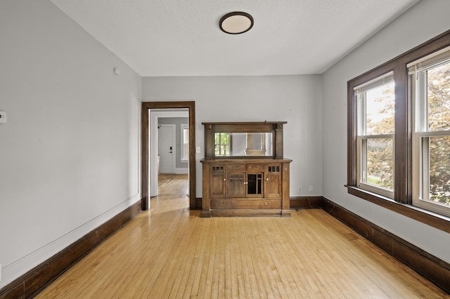 3400 Elliot Ave S, Minneapolis, MN 55407 - unfurnished living room featuring light wood-style flooring, plenty of natural light, and baseboards