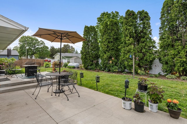 72 7th St, Cochrane, WI 54622 - view of patio / terrace featuring outdoor dining area