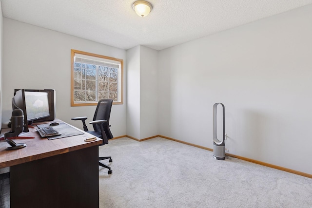 5995 Wedgewood Ln N Unit 84, Plymouth, MN 55446 - office area featuring carpet flooring, baseboards, and a textured ceiling
