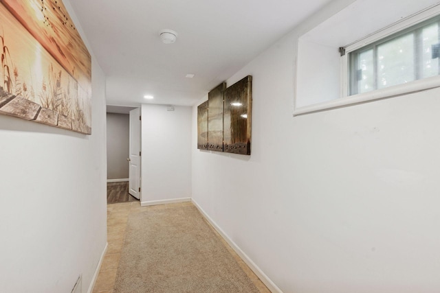 1104 21st Ave SE, Minneapolis, MN 55414 - hallway featuring baseboards and recessed lighting