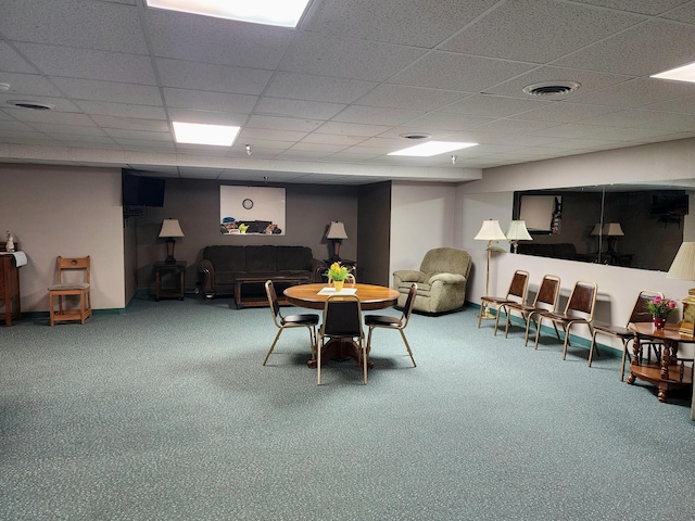 520 5th St SW Unit 318, Willmar, MN 56201 - carpeted dining area featuring a drop ceiling
