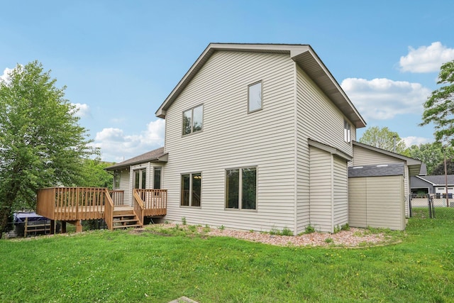 1504 Monarch St, Shakopee, MN 55379 - rear view of house featuring a deck