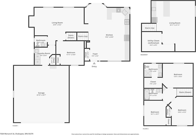 1504 Monarch St, Shakopee, MN 55379 - view of floor plan / room layout