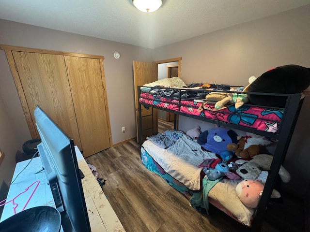 1101 Timbers Dr, Park Rapids, MN 56470 - bedroom with wood finished floors and a closet