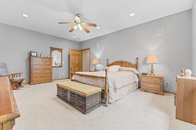 1115 Trappers Xing, Lino Lakes, MN 55038 - carpeted bedroom featuring recessed lighting and ceiling fan