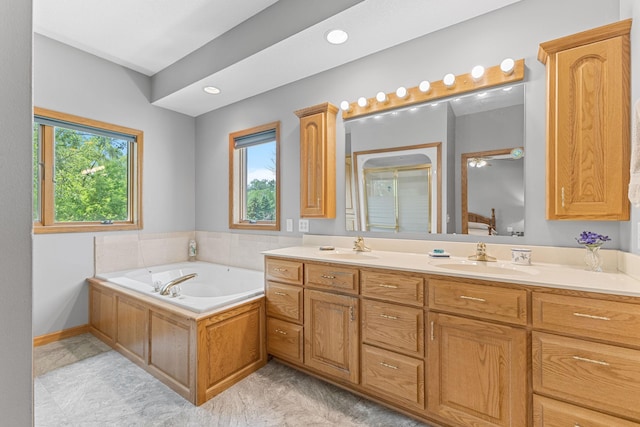 1115 Trappers Xing, Lino Lakes, MN 55038 - full bathroom with double vanity and a bath