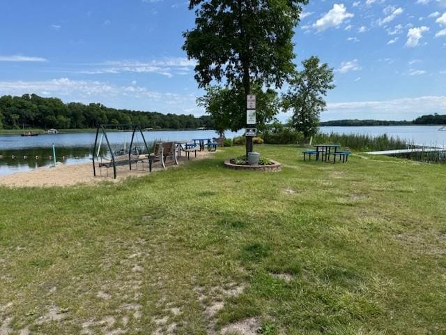 2221 Reubens Ln SW Unit 20, Farwell, MN 56327 - view of property's community featuring a lawn and a water view