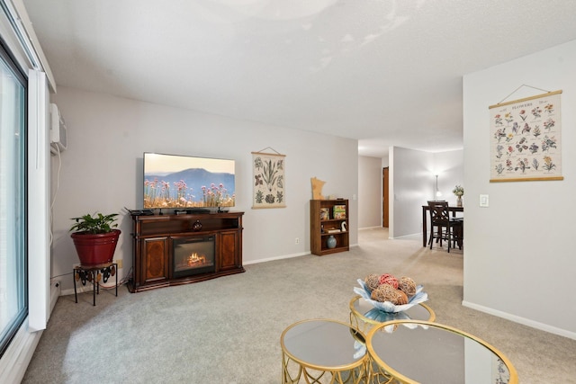 5697 Green Circle Dr Unit 216, Minnetonka, MN 55343 - living room with carpet flooring, baseboards, and a glass covered fireplace