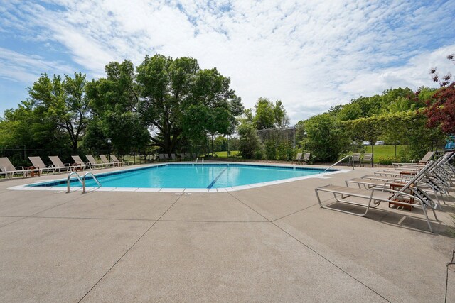 5697 Green Circle Dr Unit 216, Minnetonka, MN 55343 - community pool with a patio area and view of scattered trees