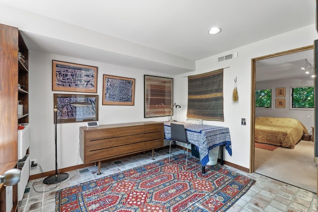 2867 Burnham Blvd, Minneapolis, MN 55416 - sitting room with baseboards, stone finish floors, and recessed lighting