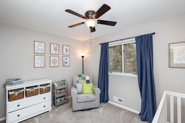 2205 Valders Ave N, Golden Valley, MN 55427 - living area featuring ceiling fan and carpet flooring