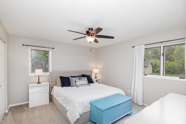 2205 Valders Ave N, Golden Valley, MN 55427 - bedroom with light colored carpet and ceiling fan