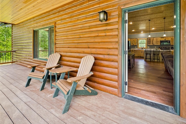1268 Nellie Lake Ln NE, Longville, MN 56655 - deck with a sink