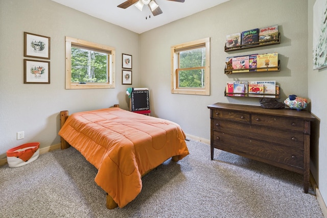 1268 Nellie Lake Ln NE, Longville, MN 56655 - bedroom featuring multiple windows, carpet flooring, and baseboards