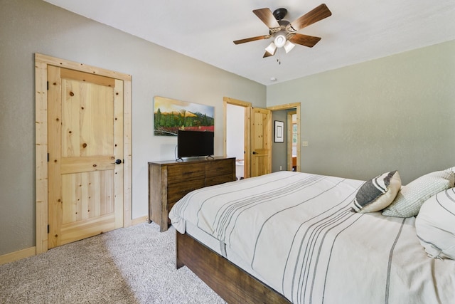 1268 Nellie Lake Ln NE, Longville, MN 56655 - carpeted bedroom with a ceiling fan
