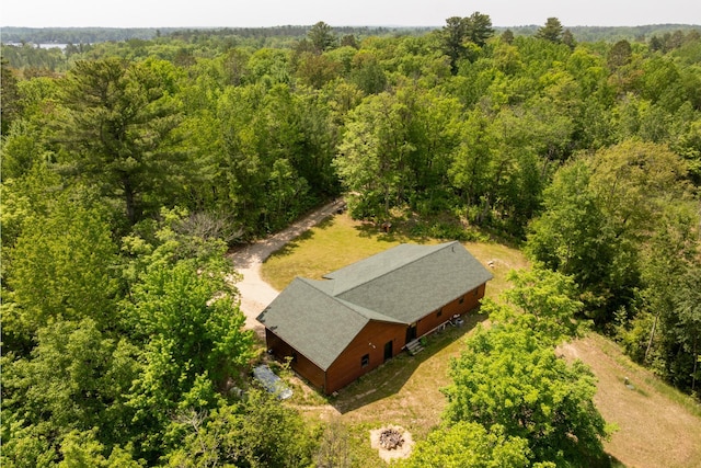 1268 Nellie Lake Ln NE, Longville, MN 56655 - aerial view of property and surrounding area with a heavily wooded area