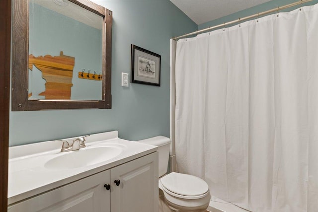 1107 Golden Way NW, Isanti, MN 55040 - bathroom with toilet, vanity, and curtained shower