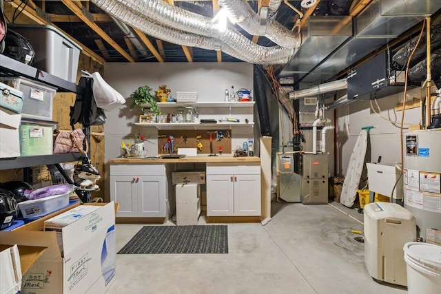 1107 Golden Way NW, Isanti, MN 55040 - unfinished below grade area featuring gas water heater