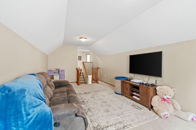 11230 68th St NE, Albertville, MN 55301 - living room with carpet floors and lofted ceiling