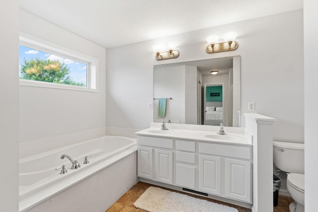 11230 68th St NE, Albertville, MN 55301 - bathroom with a bath, double vanity, and connected bathroom