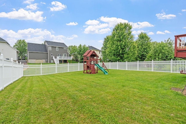 11230 68th St NE, Albertville, MN 55301 - fenced backyard featuring a playground