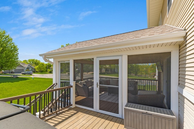 3297 Thornton Dr SW, Prior Lake, MN 55372 - wooden terrace featuring a lawn