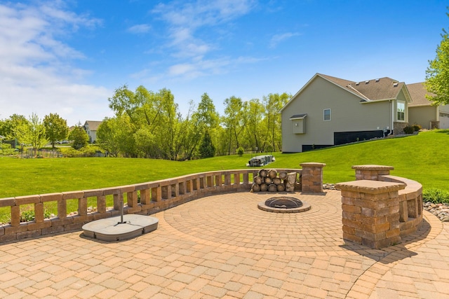 3297 Thornton Dr SW, Prior Lake, MN 55372 - view of patio / terrace featuring a fire pit