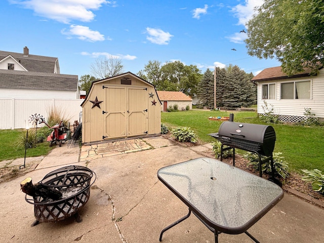 288 Locust St, Dawson, MN 56232 - view of patio with an outdoor fire pit