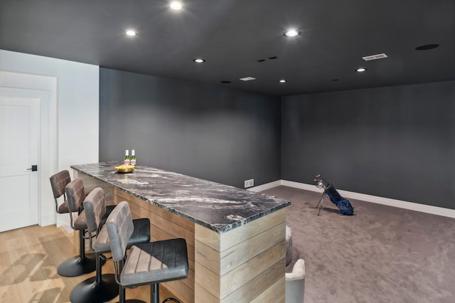 2475 Dunwoody Ave, Orono, MN 55391 - indoor bar with baseboards, recessed lighting, and carpet floors