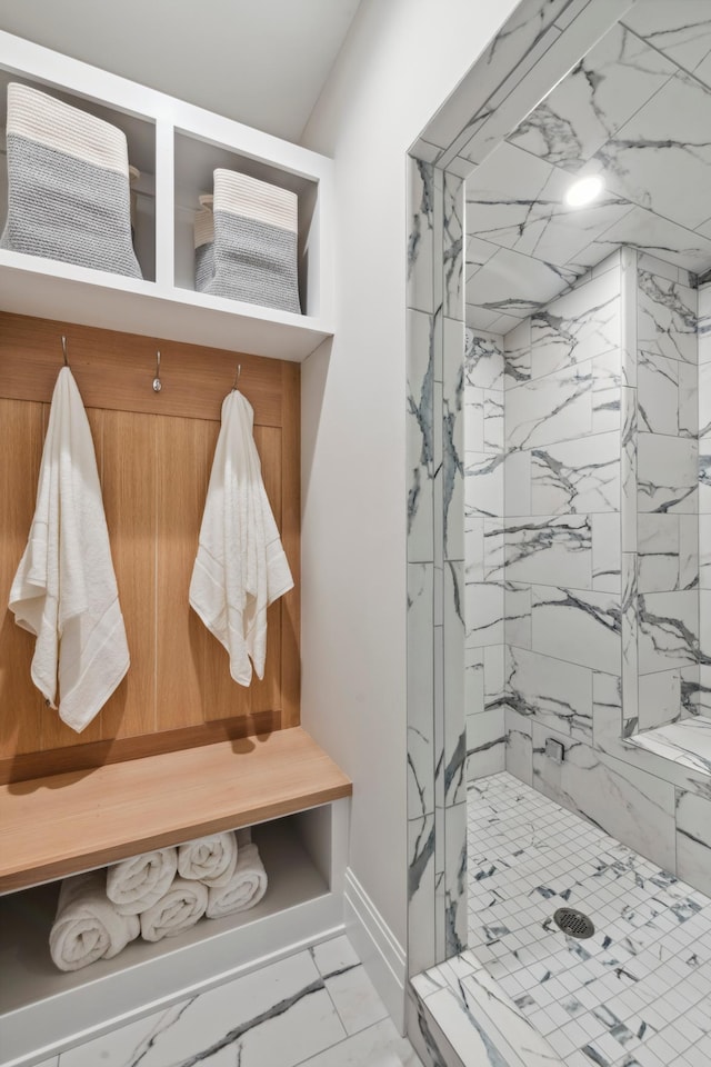 2475 Dunwoody Ave, Orono, MN 55391 - mudroom with marble finish floors and baseboards