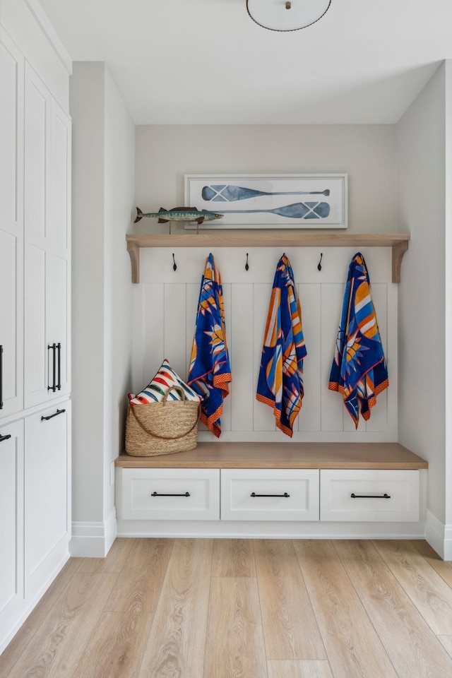 2475 Dunwoody Ave, Orono, MN 55391 - mudroom featuring light wood-style flooring and baseboards