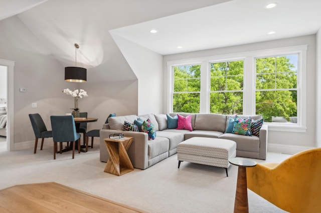 2475 Dunwoody Ave, Orono, MN 55391 - living room with baseboards, recessed lighting, and carpet floors