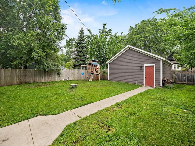 2727 3rd St, Minneapolis, MN 55411 - fenced backyard featuring a playground