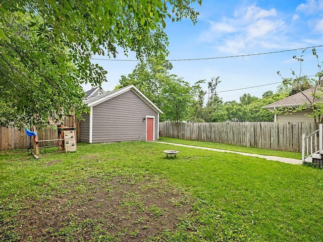 2727 3rd St, Minneapolis, MN 55411 - fenced backyard featuring an outdoor fire pit