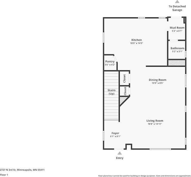 2727 3rd St, Minneapolis, MN 55411 - view of floor plan / room layout