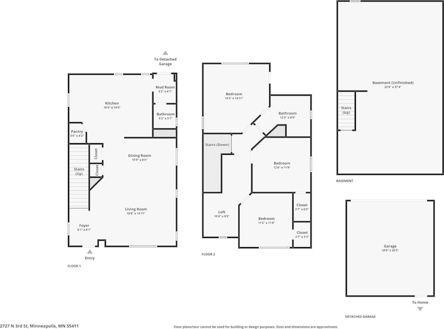 2727 3rd St, Minneapolis, MN 55411 - view of home floor plan