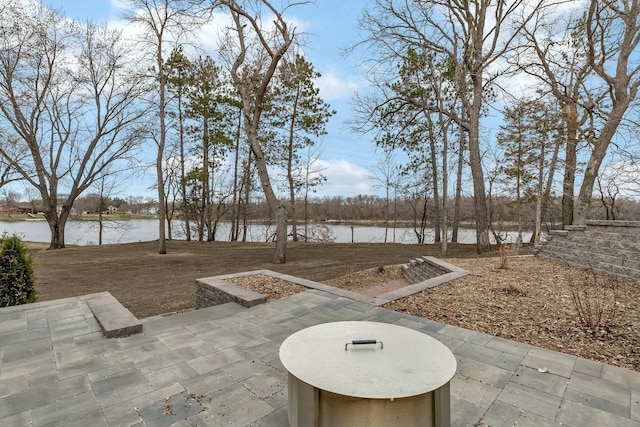 10267 Ferry Point Pl NW, Watab Twp, MN 56367 - view of patio featuring a water view