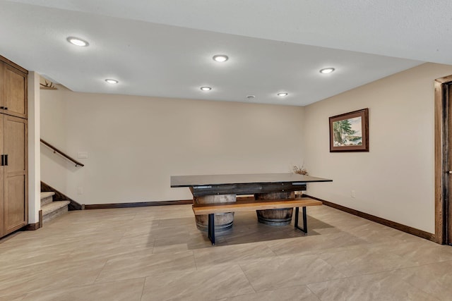 10267 Ferry Point Pl NW, Watab Twp, MN 56367 - game room with baseboards and recessed lighting