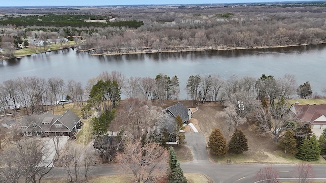 10267 Ferry Point Pl NW, Watab Twp, MN 56367 - aerial view of property's location featuring a large body of water and a forest